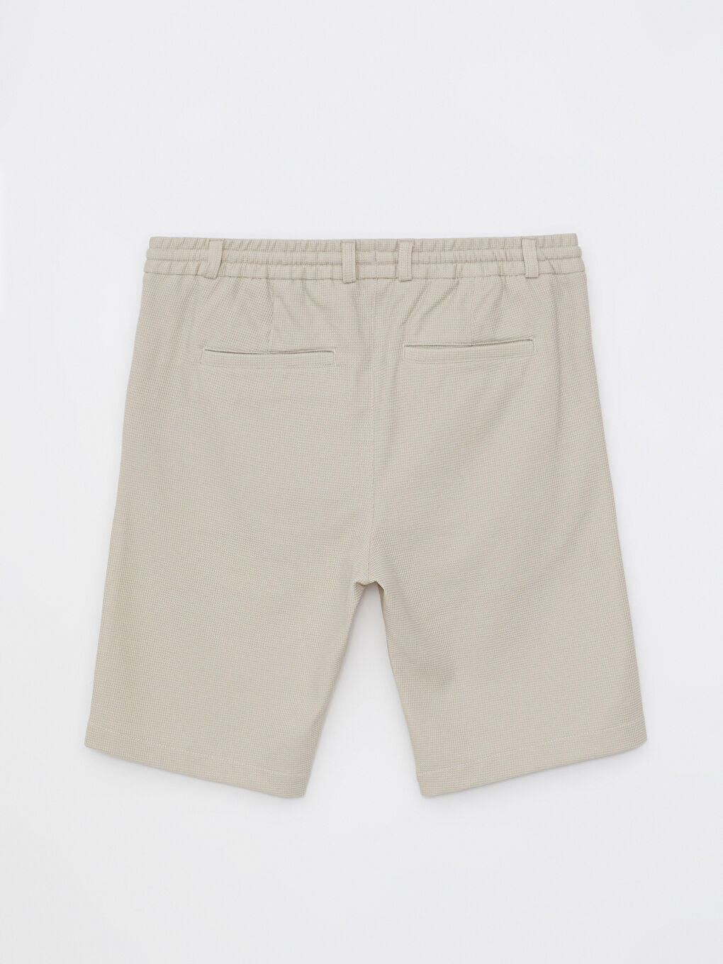 Bej Slim Fit Dokulu Erkek Şort-6