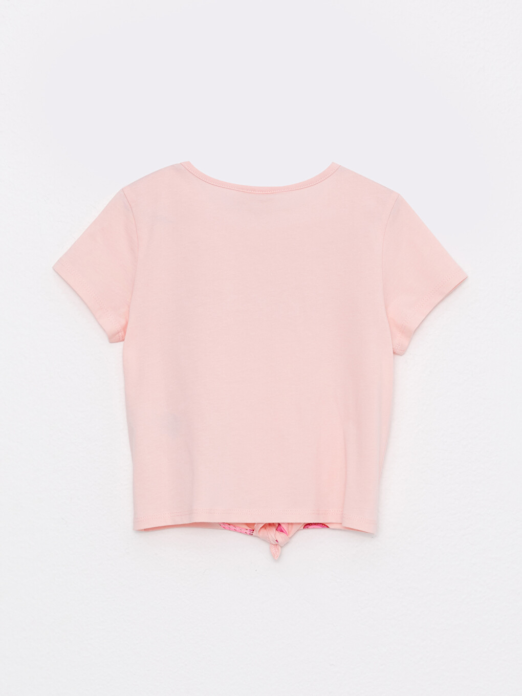 T-shirt Fille en Coton à Manches Courtes Imprimé Col Rond-1