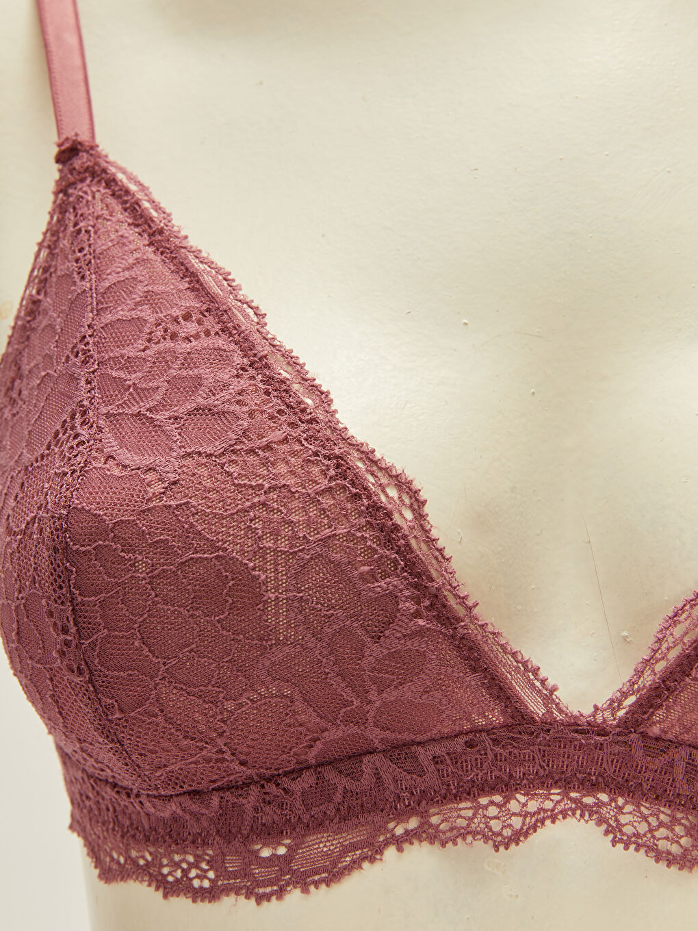 Mürdüm Balensiz Dolgusuz Dantelli Bralet-2