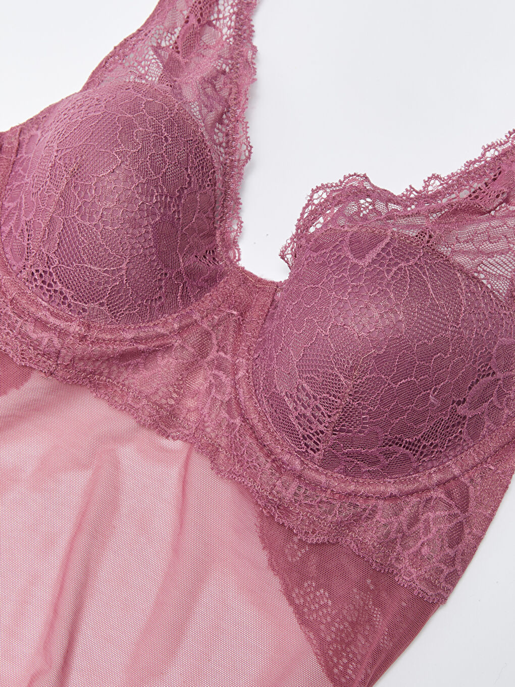 LCW DREAM Mürdüm V Yaka Dantelli Bodysuit - 1