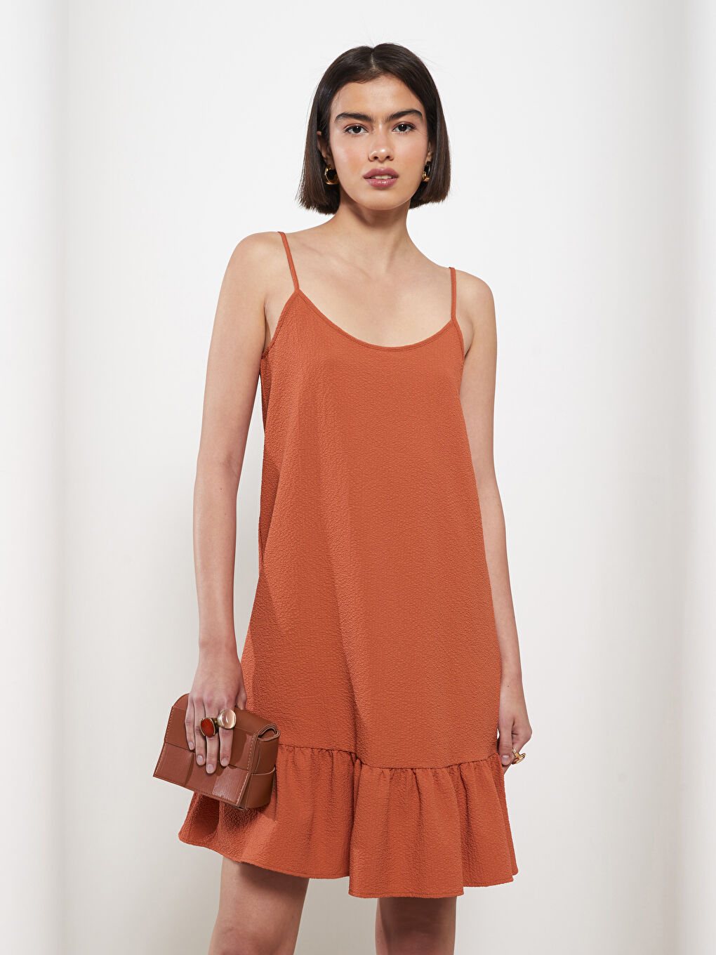 U Neck Straight Strap A Cut Women's Dress -S2HL37Z8-GU7
