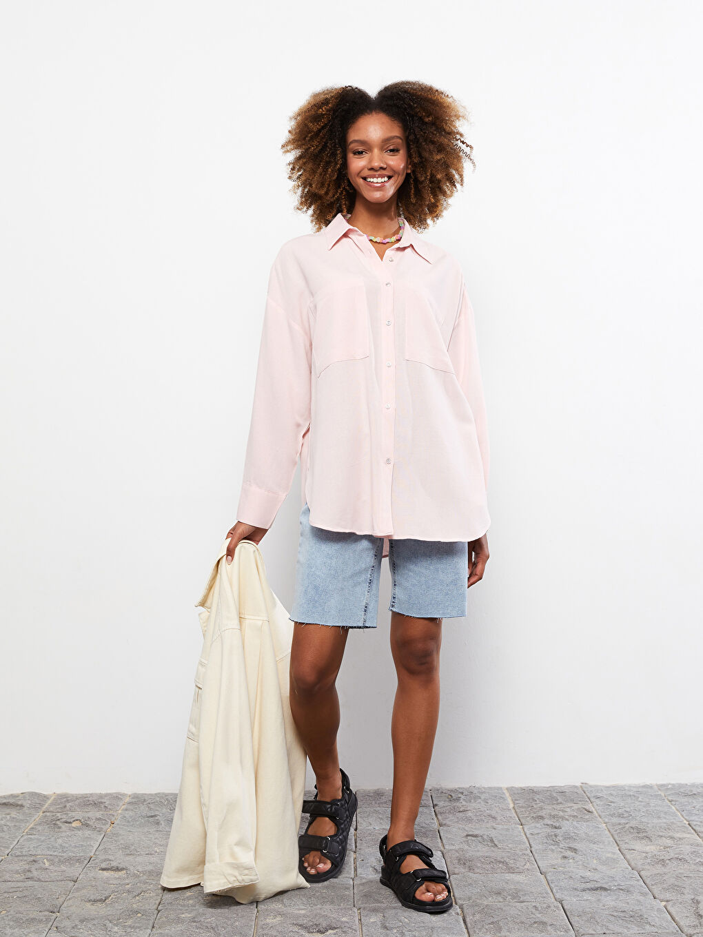 Cămașă cu nasturi Regular Mânecă lungă pentru Femei