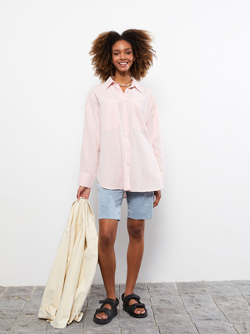 Cămașă cu nasturi Regular Mânecă lungă pentru Femei-1