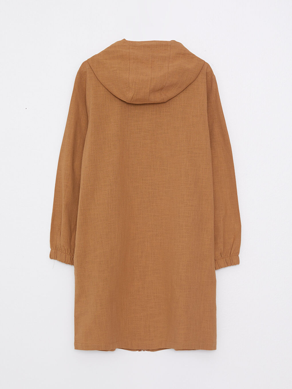 Hooded Plain Long Sleeve Cotton Women Tunic-6