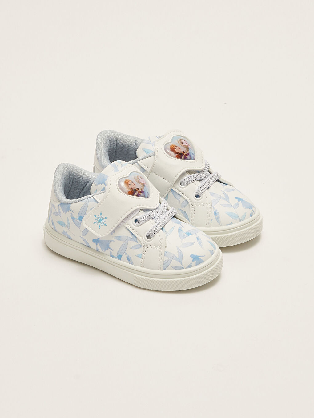 Beyaz Frozen Lisanslı Işıklı Kız Bebek Spor Ayakkabı-1