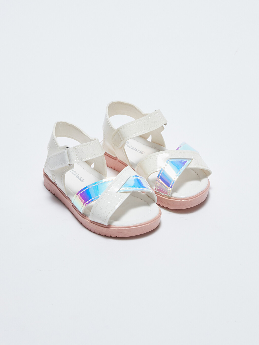 Hook And Loop Cross Band Baby Girl Sandals