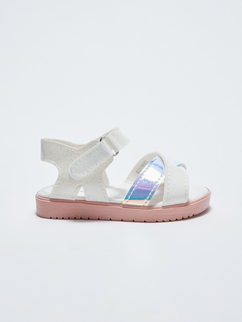 Hook And Loop Cross Band Baby Girl Sandals-1