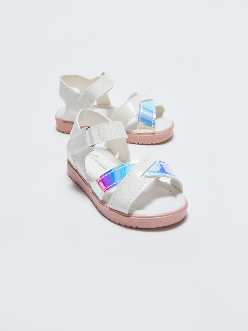 Hook And Loop Cross Band Baby Girl Sandals-2