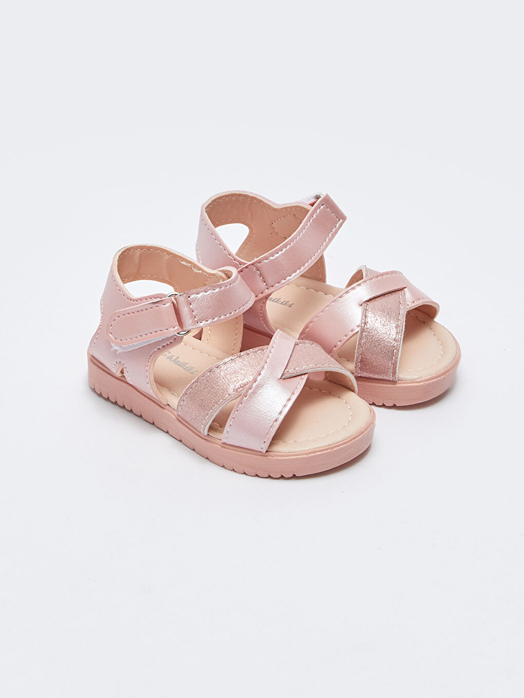 Sandales Bébé Fille à Bandes Croisées avec Crochet et Boucle