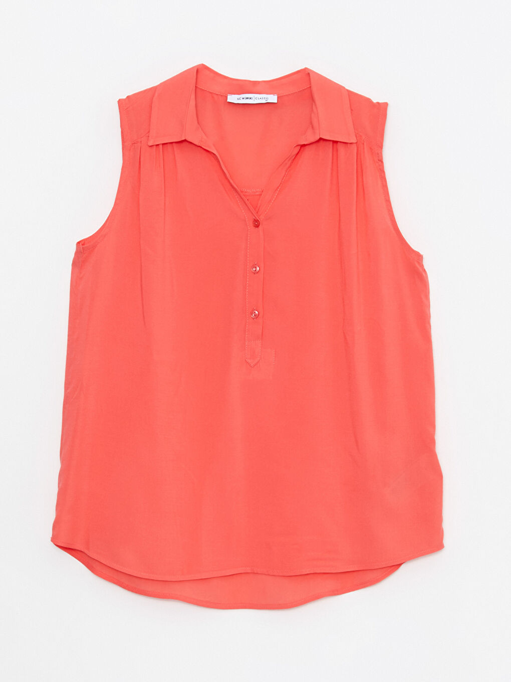 Shirt Collar Plain Sleeveless Crinkle Women's Blouse -S2HM16Z8-H0C