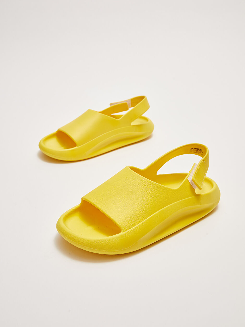 Sarı Tek Bantlı Cırt Cırtlı Erkek Çocuk Sandalet-2