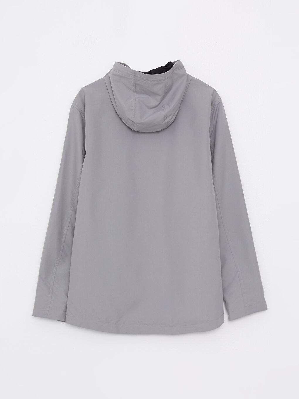 بالطو مطر بفتحة عادية بكابوش للرجال-5