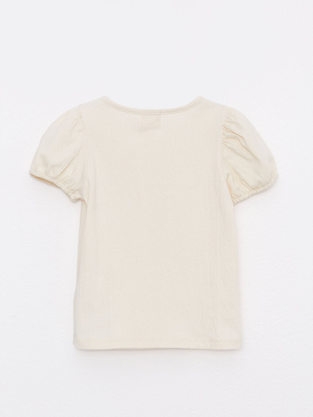 Crew Neck Short Sleeve Embroidery Detailed Baby Girl T-Shirt-1