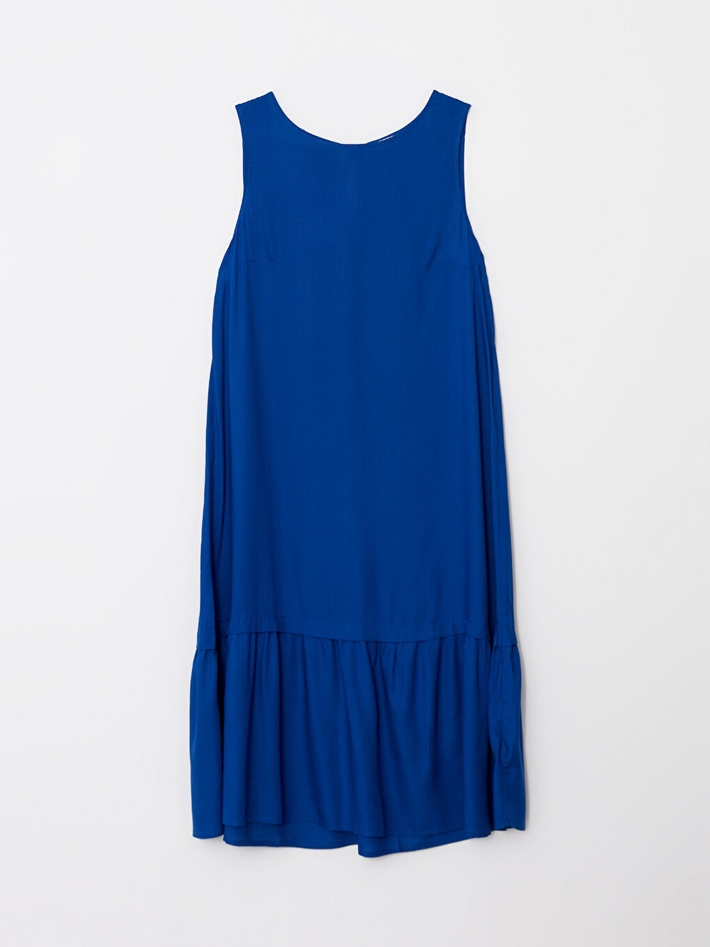 Crew Neck Straight Sleeveless Viscose Women's Dress-4