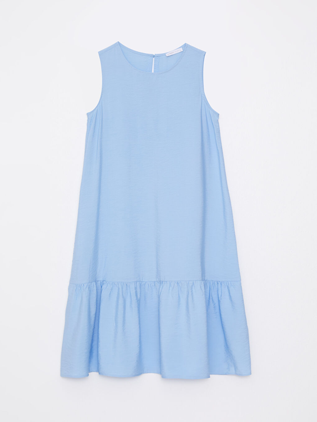 Mavi Kadın Bisiklet Yaka Düz Kolsuz Elbise-5