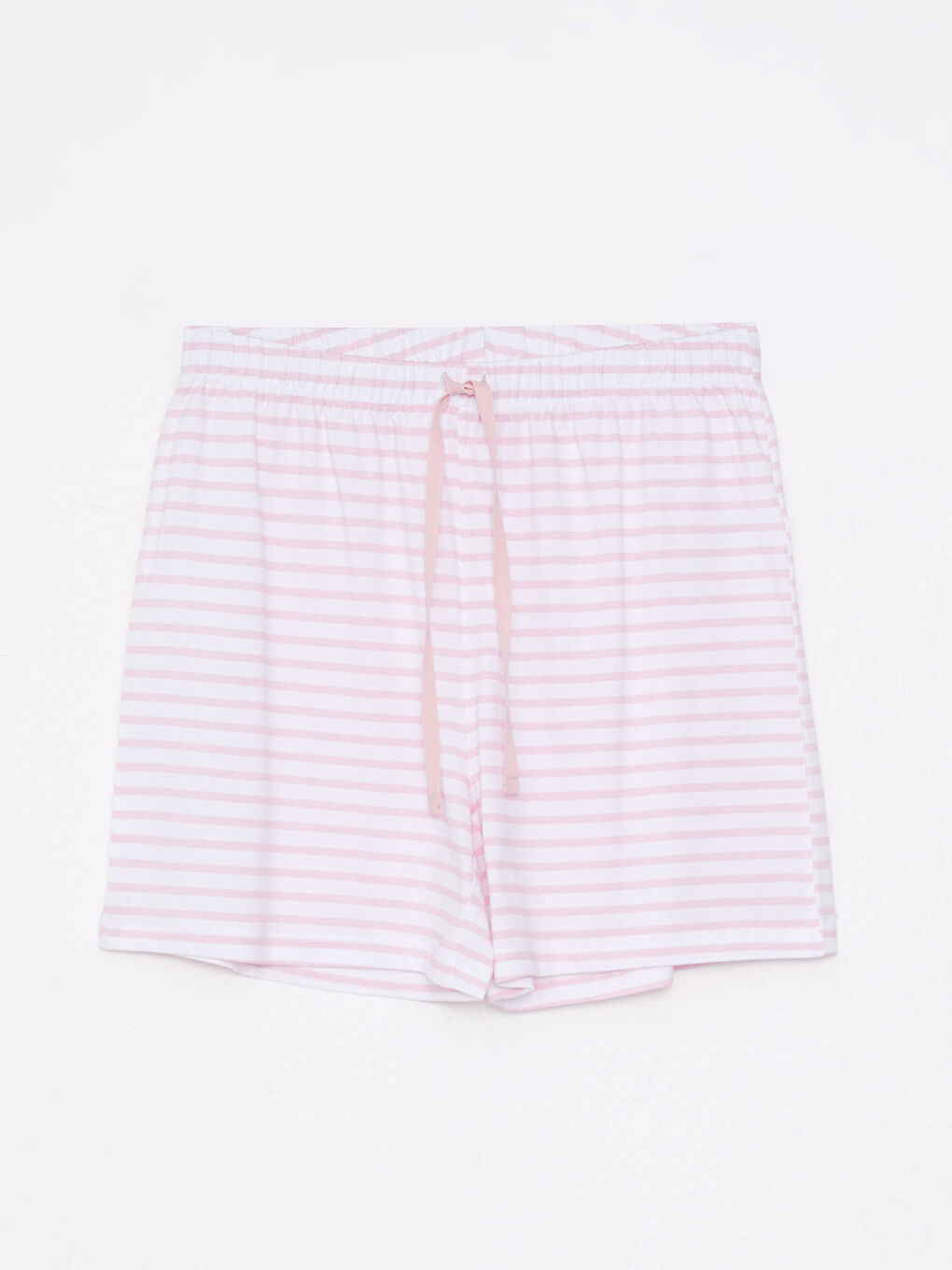 Shirt Collar Striped Short Sleeve Cotton Women's Pajamas Set-8