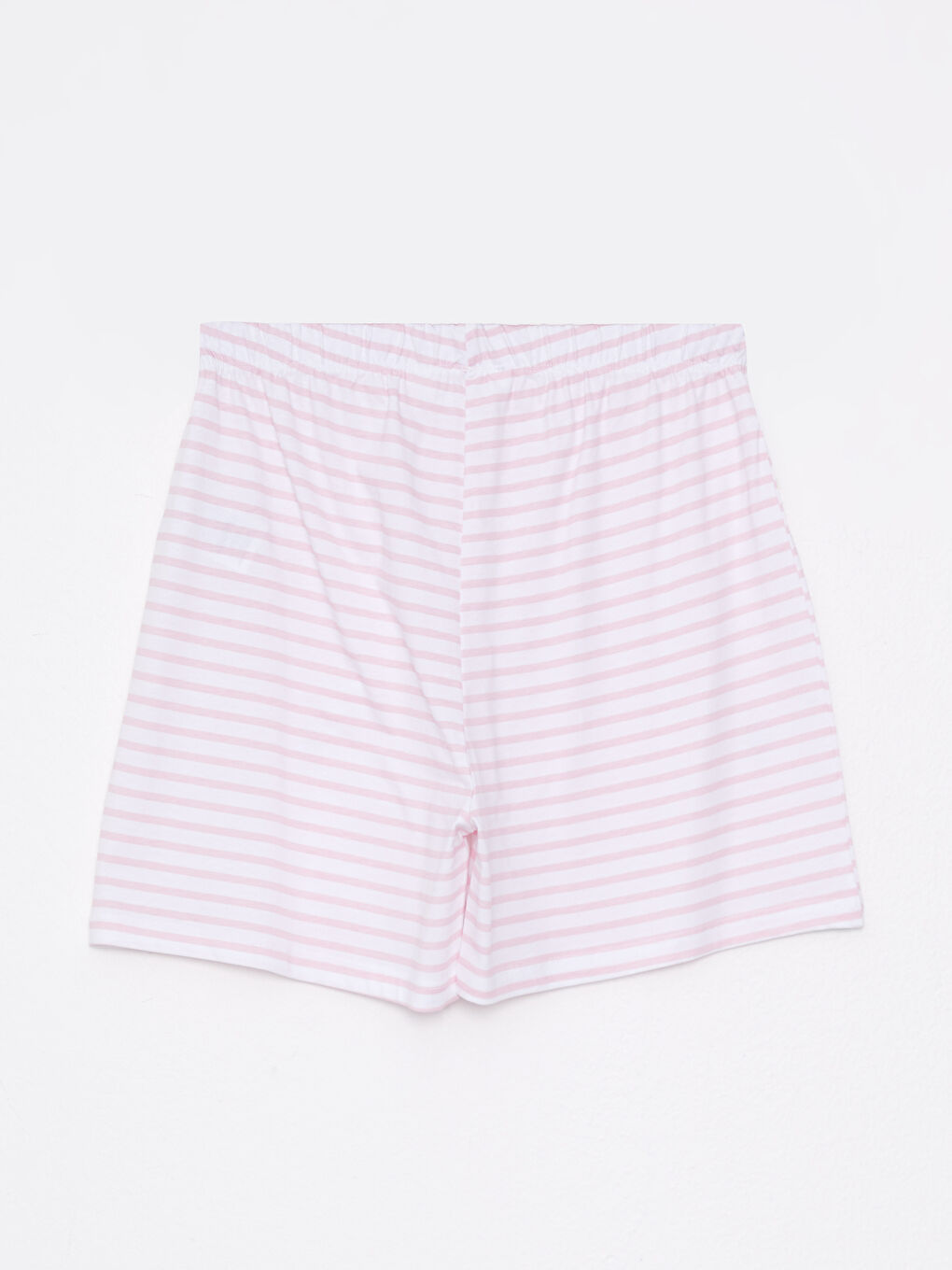 Shirt Collar Striped Short Sleeve Cotton Women's Pajamas Set-9