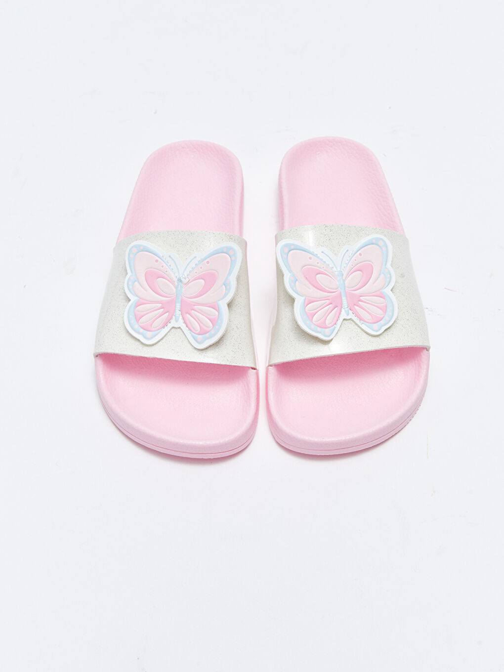 Pembe Patch Detaylı Tek Bantlı Kız Çocuk Terlik-2