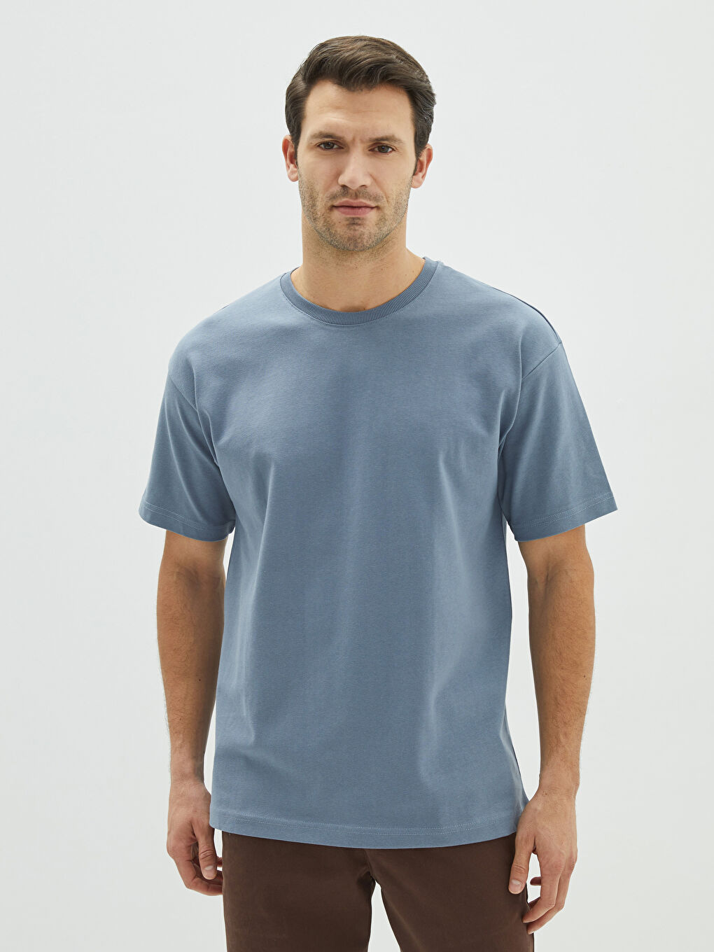 Oversize Crew Neck Short Sleeve Jersey Men's T-Shirt