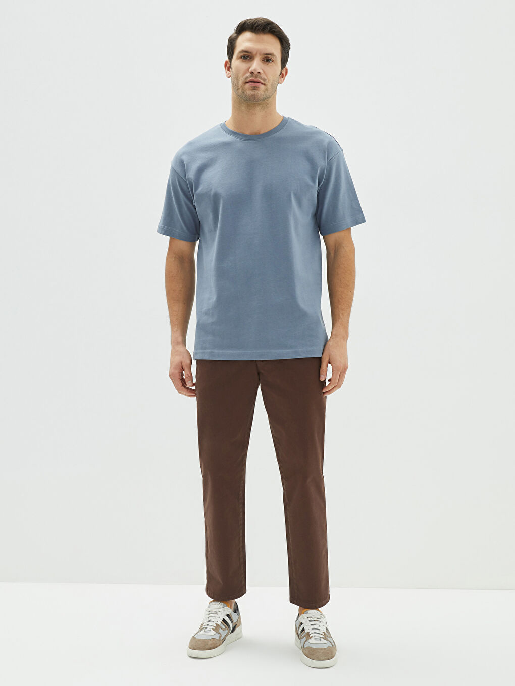 Oversize Crew Neck Short Sleeve Jersey Men's T-Shirt-2