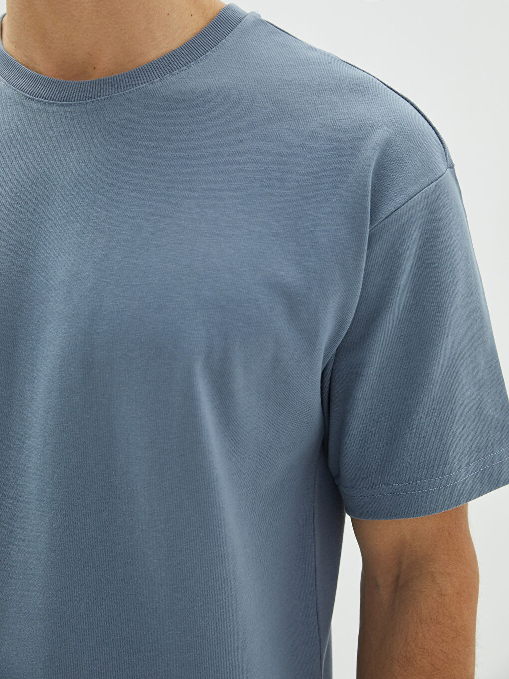 Oversize Crew Neck Short Sleeve Jersey Men's T-Shirt-3