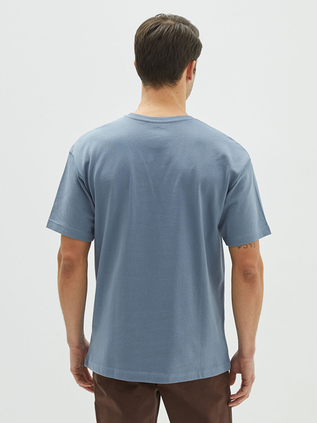 Oversize Crew Neck Short Sleeve Jersey Men's T-Shirt-4