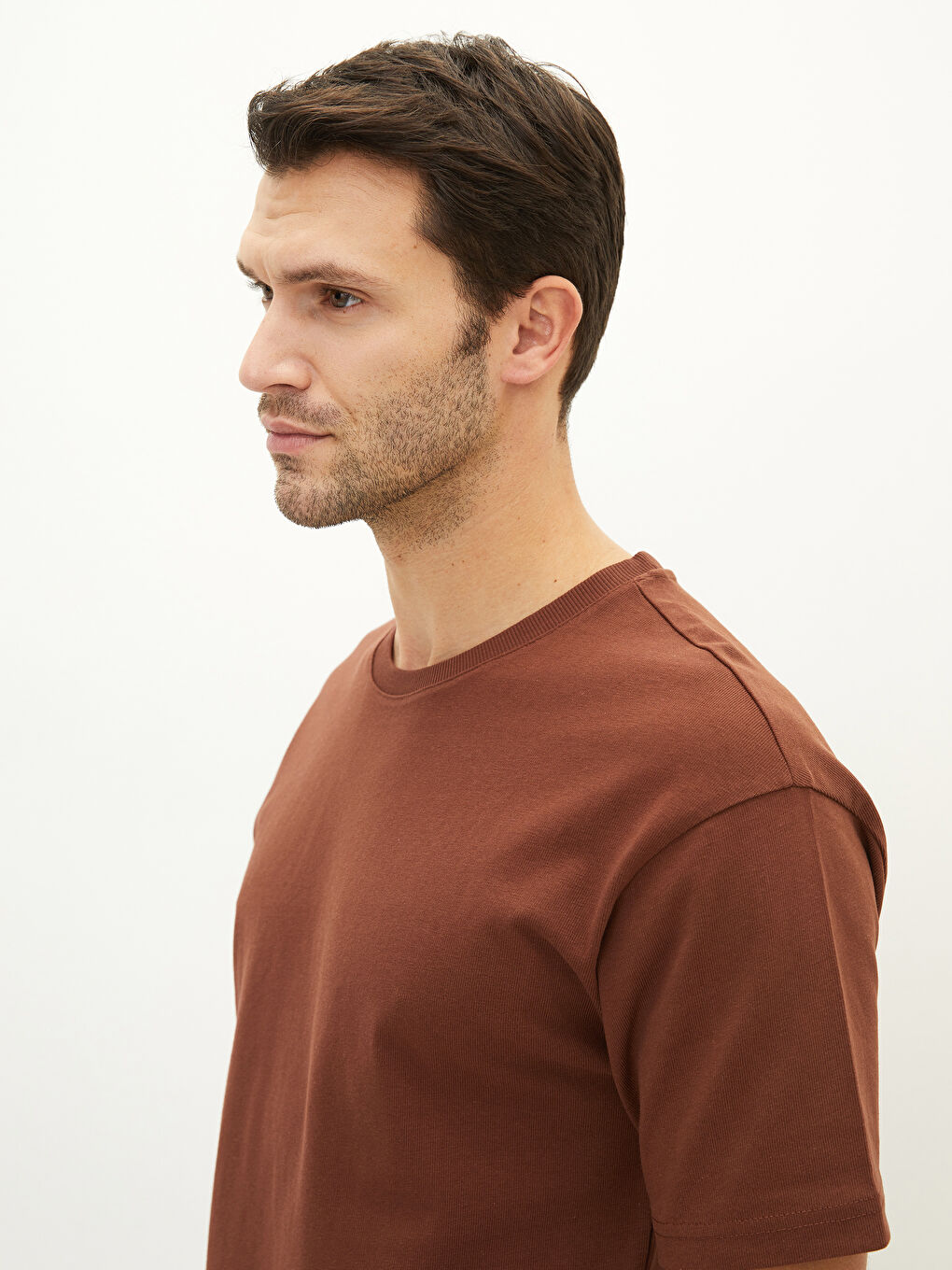 ოვერსაიზ მრგვალი საყელო მოკლე სახელო ჟერსი მამაკაცის მაისური-1