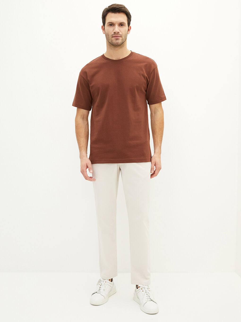 ოვერსაიზ მრგვალი საყელო მოკლე სახელო ჟერსი მამაკაცის მაისური-2