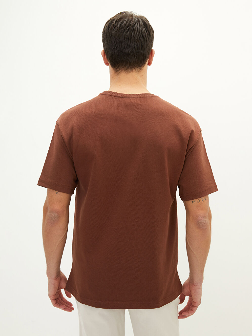 ოვერსაიზ მრგვალი საყელო მოკლე სახელო ჟერსი მამაკაცის მაისური-4