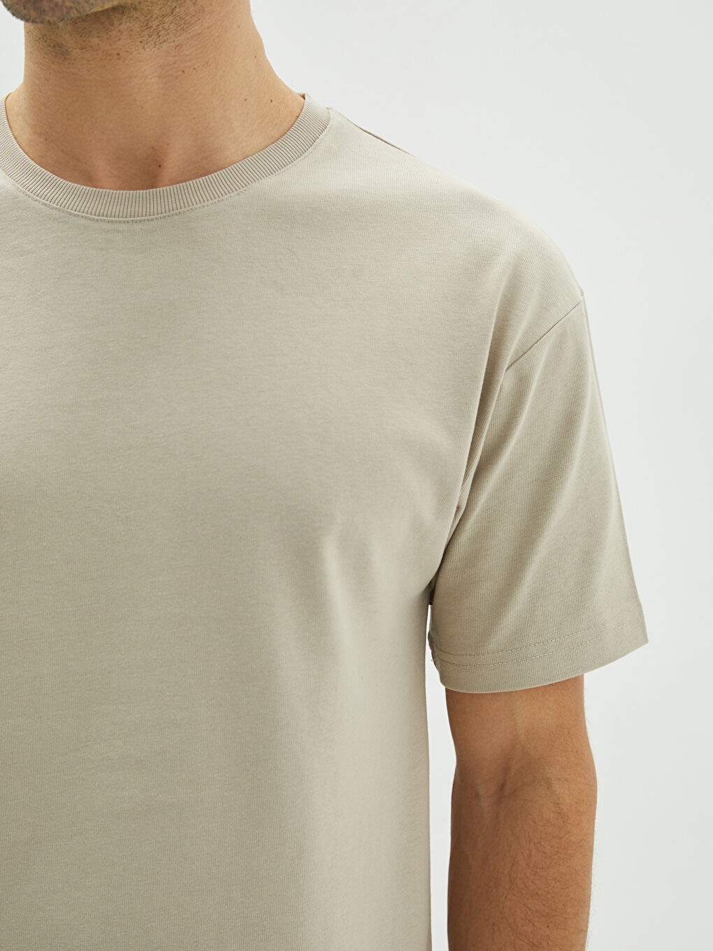 Oversize Crew Neck Short Sleeve Jersey Men's T-Shirt-3