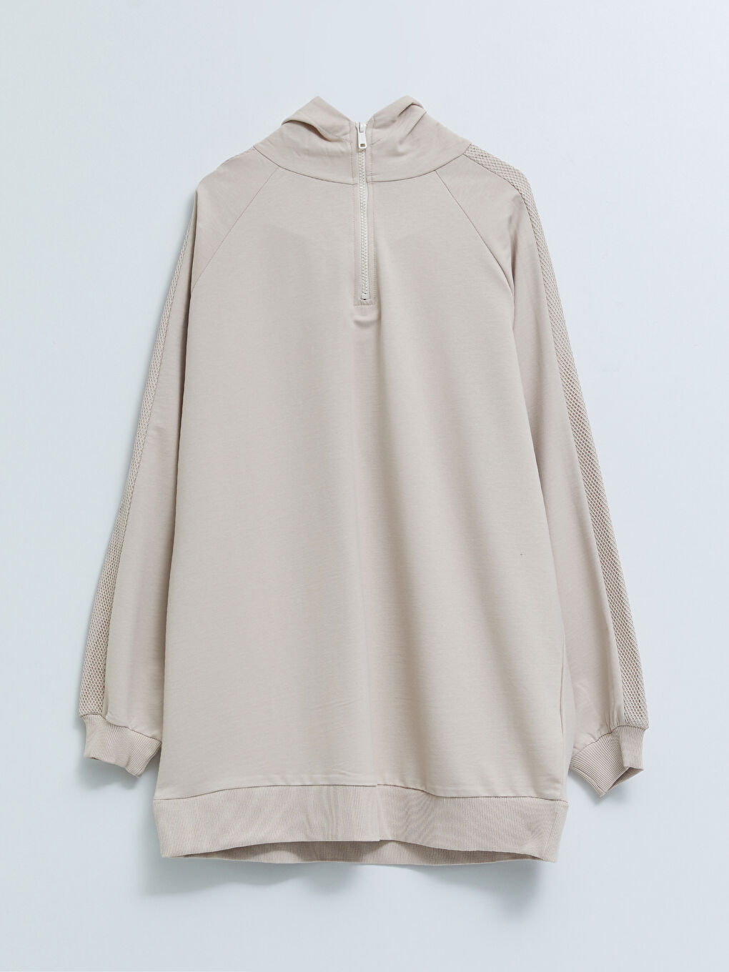 Hooded Regular Long Sleeve Women's Sweatshirt Tunic-4