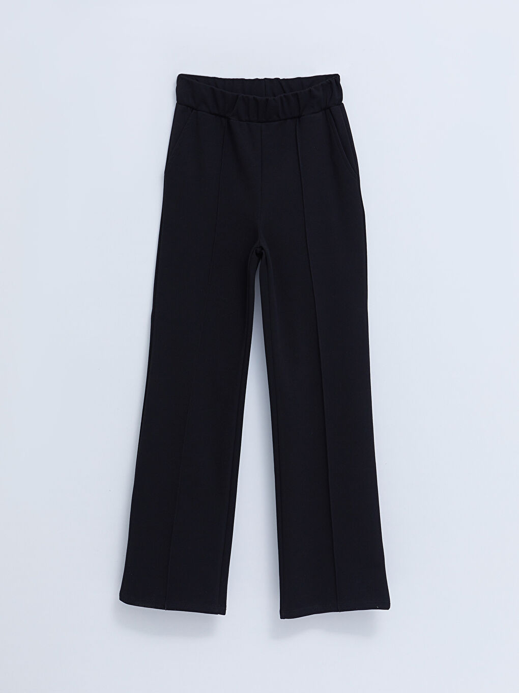 بنطال رياضي بخصر مطاطي وجيوب عادية مفصلة للنساء-5