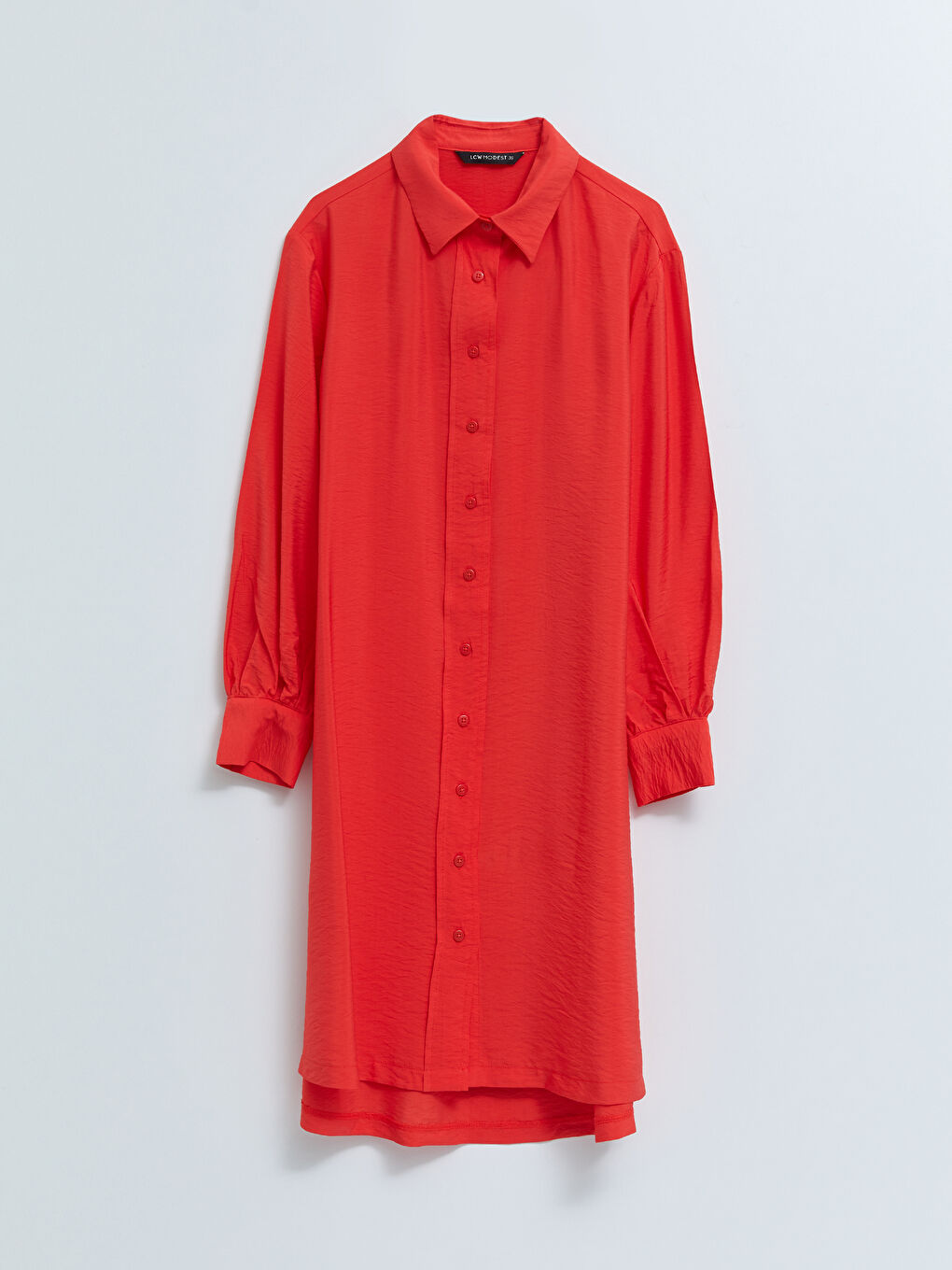 Plain Long Sleeve Women's Shirt Tunic-5