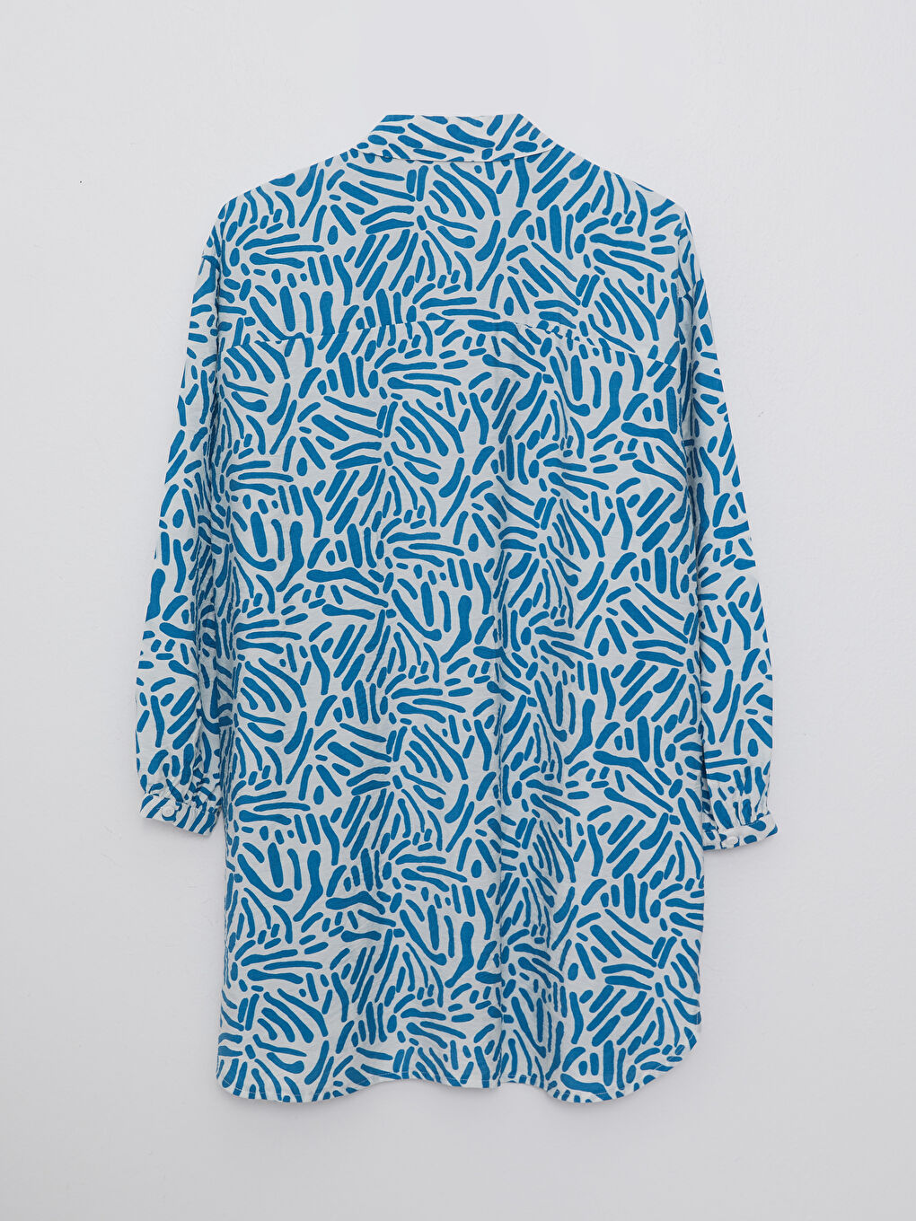 Әйелдерге арналған өрнекті поплин жейде туника-6