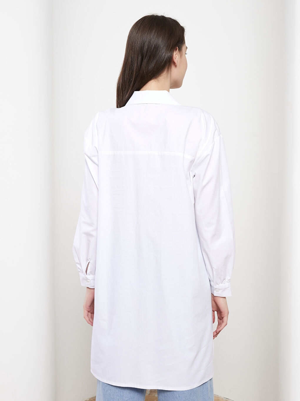 Printed Poplin Women's Shirt Tunic-3