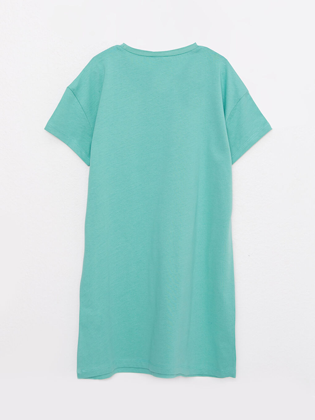 Yeşil Bisiklet Yaka Baskılı Kısa Kollu Kız Çocuk Gecelik-1