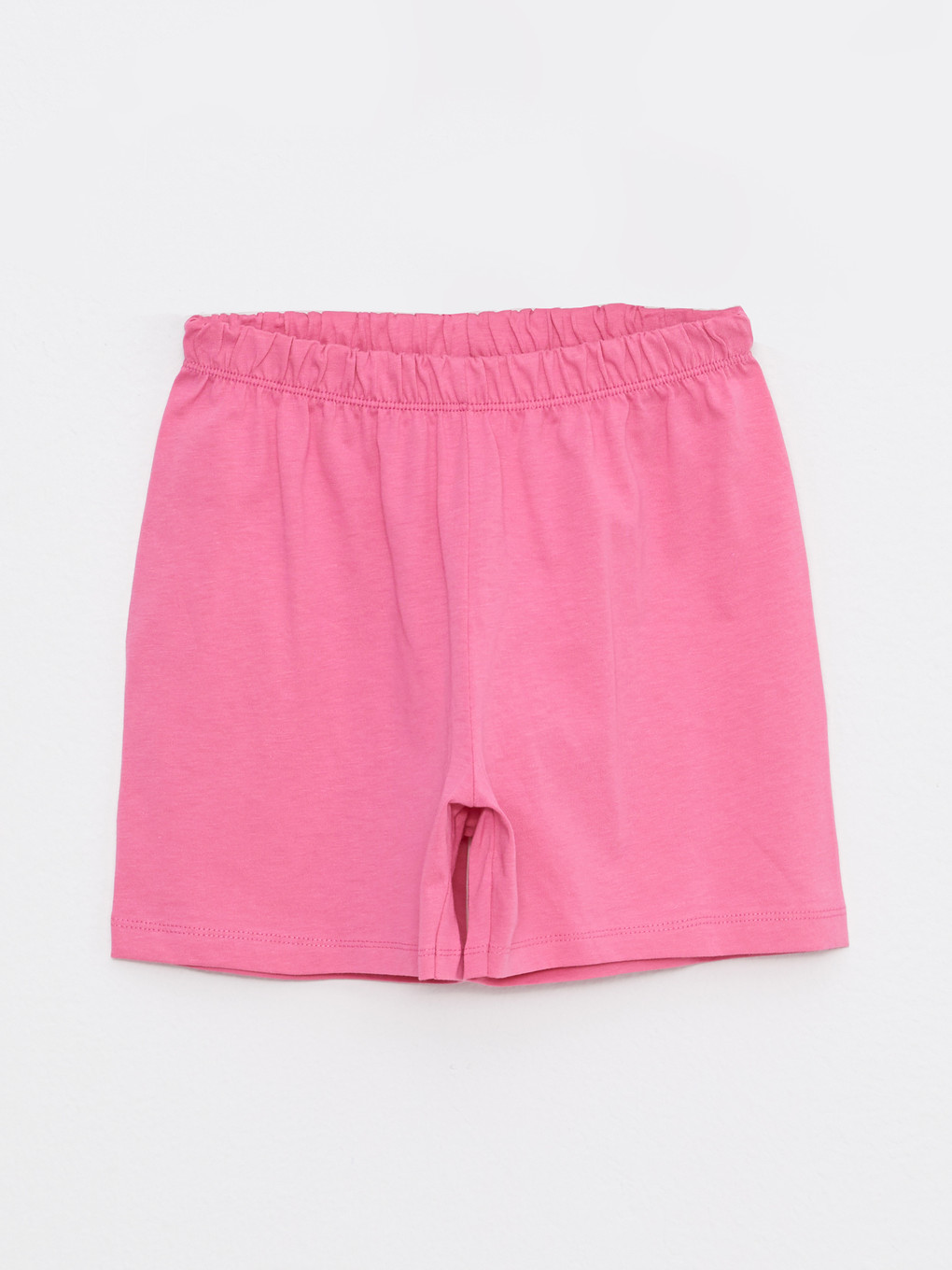 Turkuaz Bisiklet Yaka Baskılı Kız Çocuk Şortlu Pijama Takımı 2'li-4