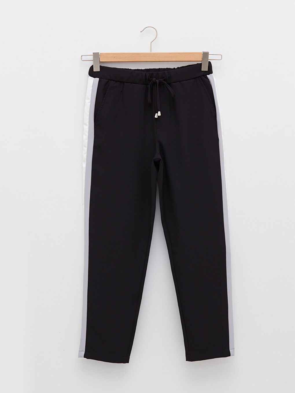 Elastic Waist Regular Pocket Detailed Women's Trousers-5