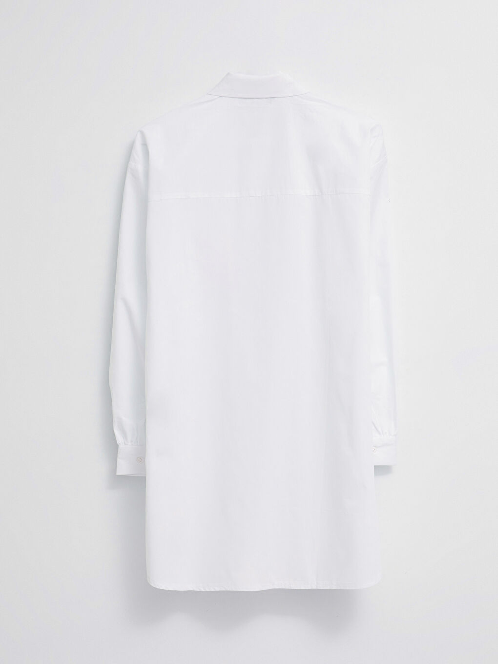 Ekru Baskılı Poplin Kadın Gömlek Tunik-6