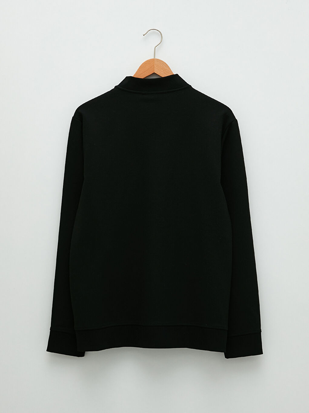 Siyah Standart Kalıp Kolej Yaka Erkek Hırka-6