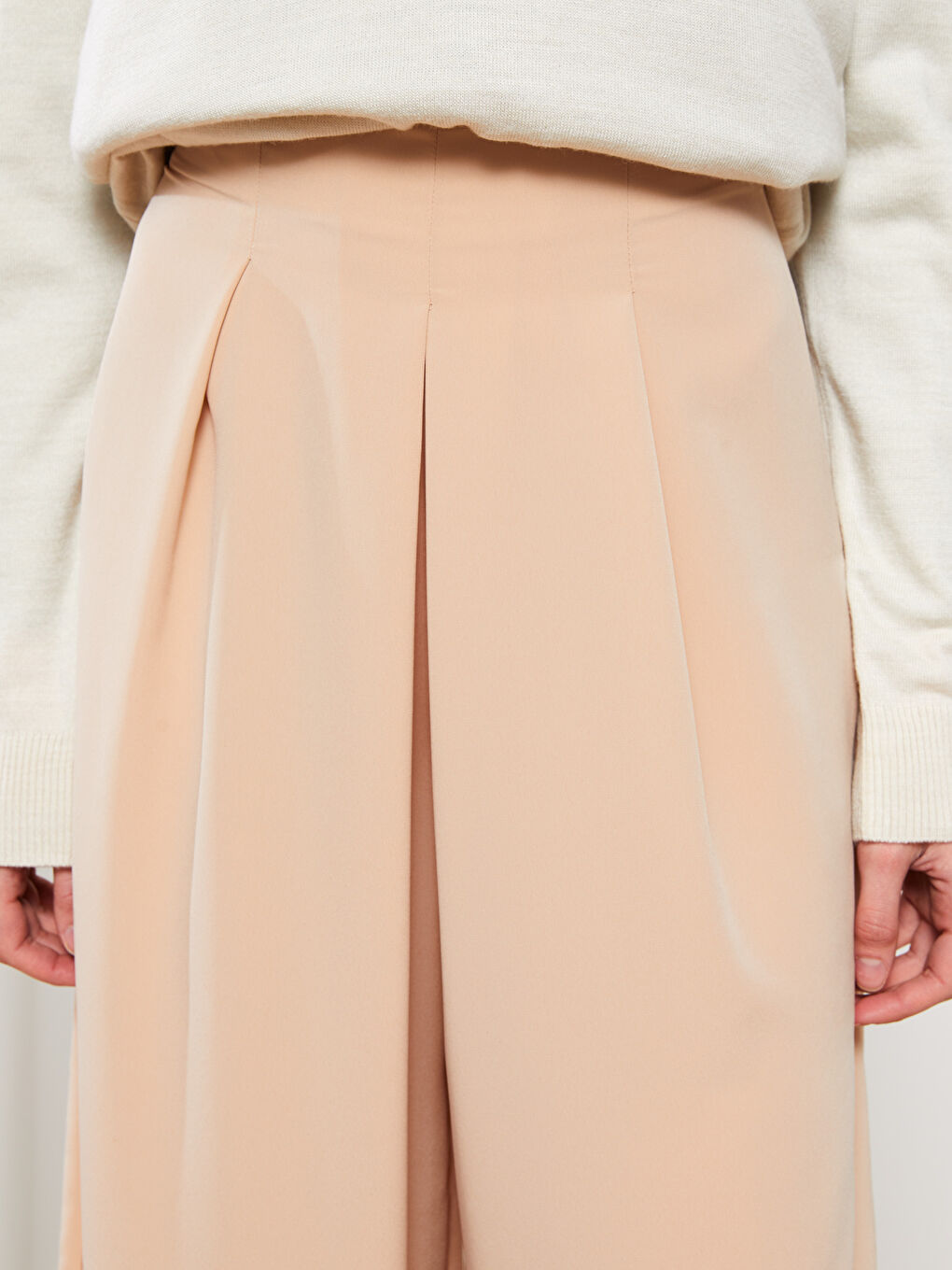 Zippered Waist Straight A-Line Women's Trousers Skirt -S2HO81Z8-S23
