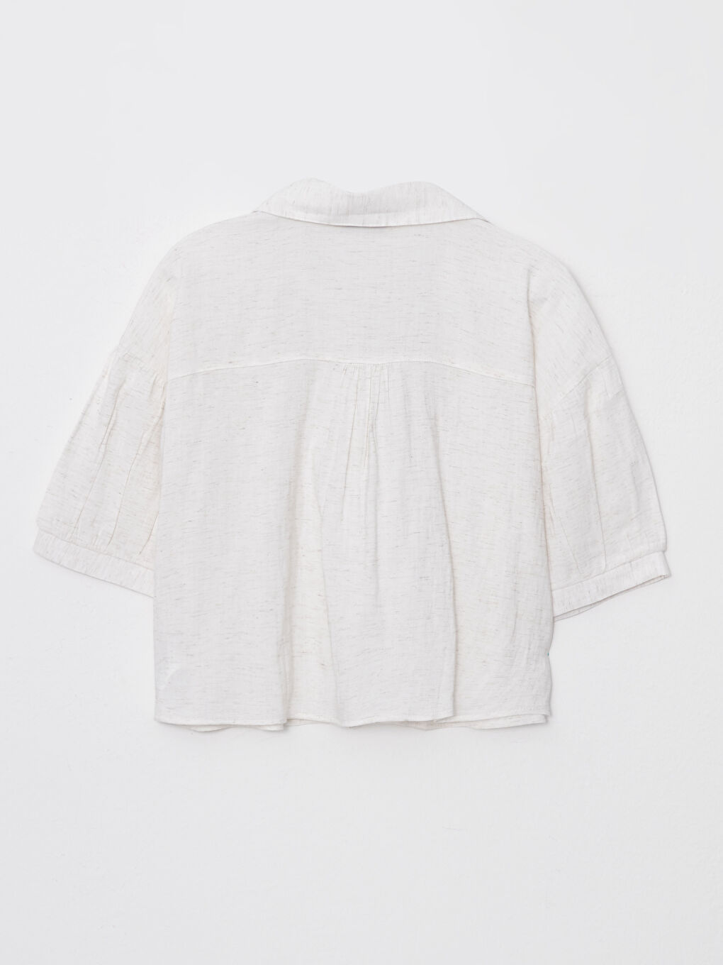 Cămașă pentru Femei cu Închidere Frontală cu Nasturi, Croială Dreaptă, Mânecă Scurtă-7