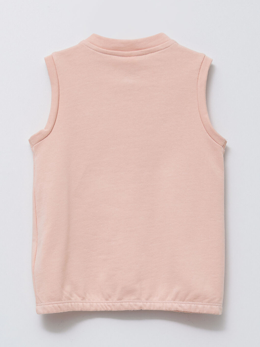 Pembe Bisiklet Yaka Baskılı Pamuklu Kız Bebek Fermuarlı Yelek-1