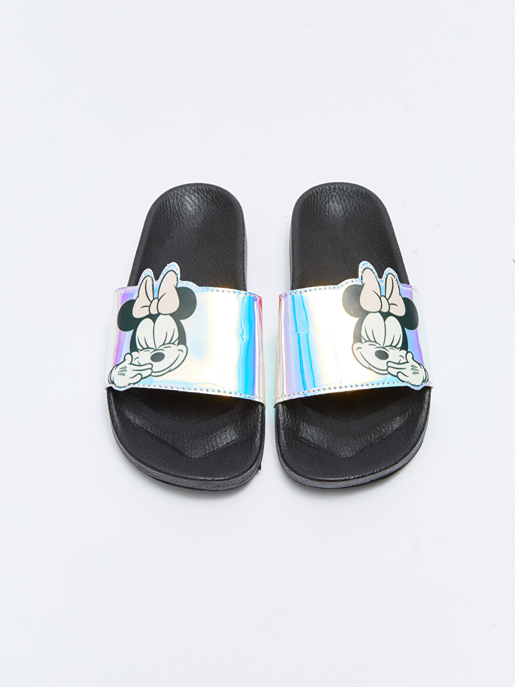 Siyah Minnie Mouse Lisanslı Tek Bantlı Kız Çocuk Terlik-2