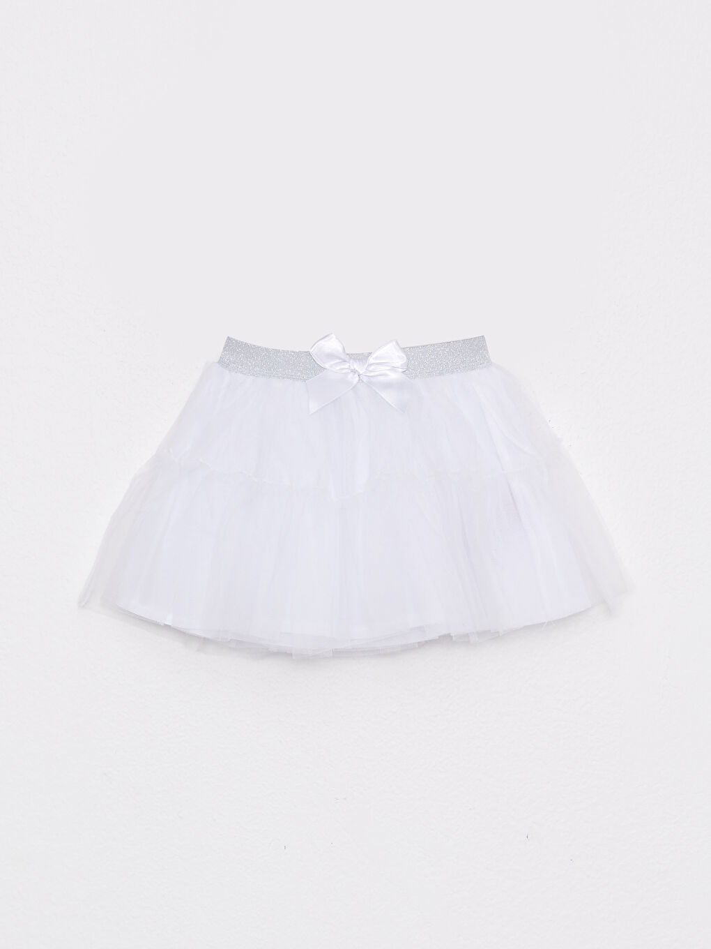 LCW baby Beyaz Beli Lastikli Kız Bebek Tütü Etek