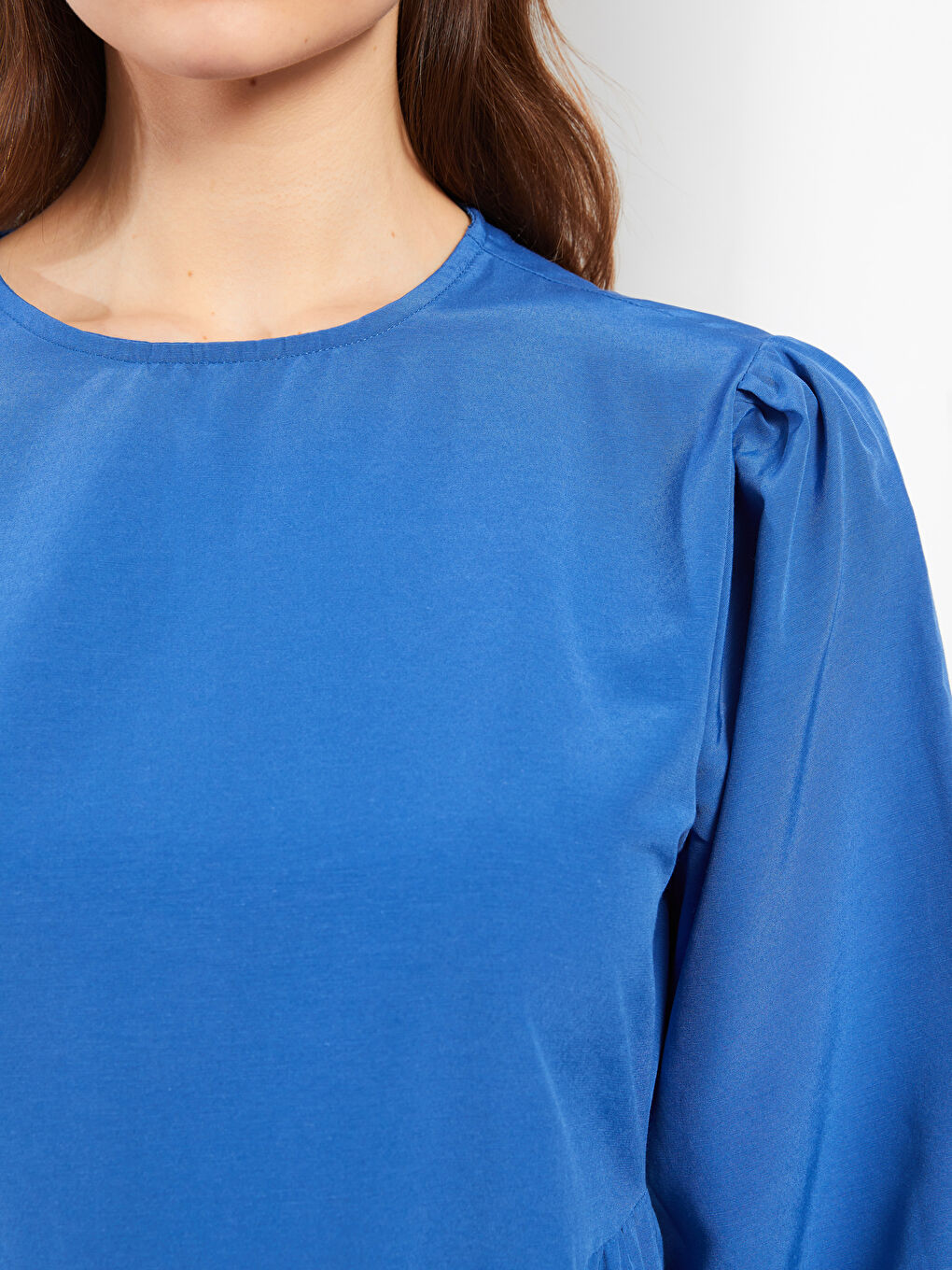 Crew Neck Plain Long Sleeve Women's Dress-3