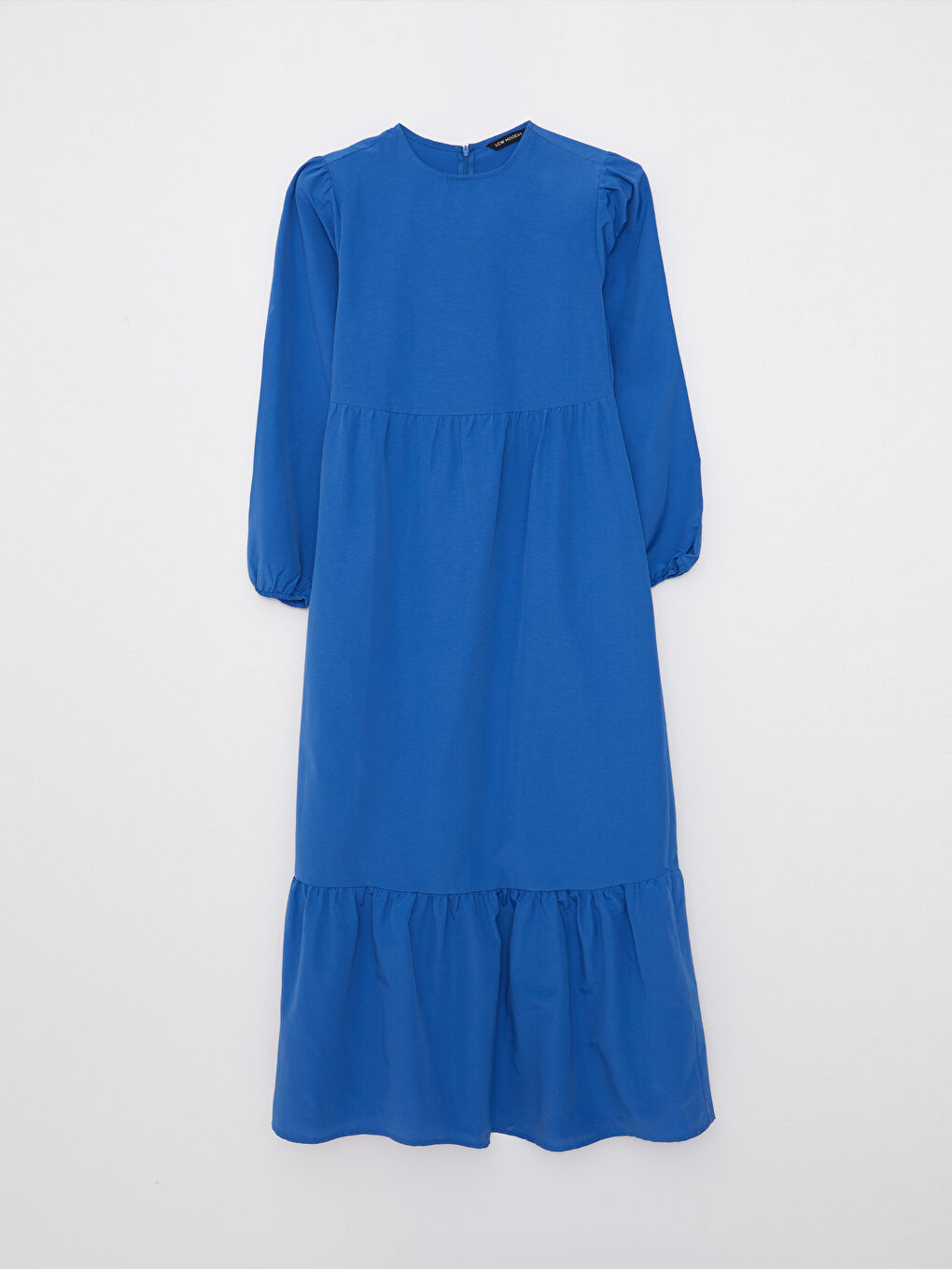 Crew Neck Plain Long Sleeve Women's Dress-5