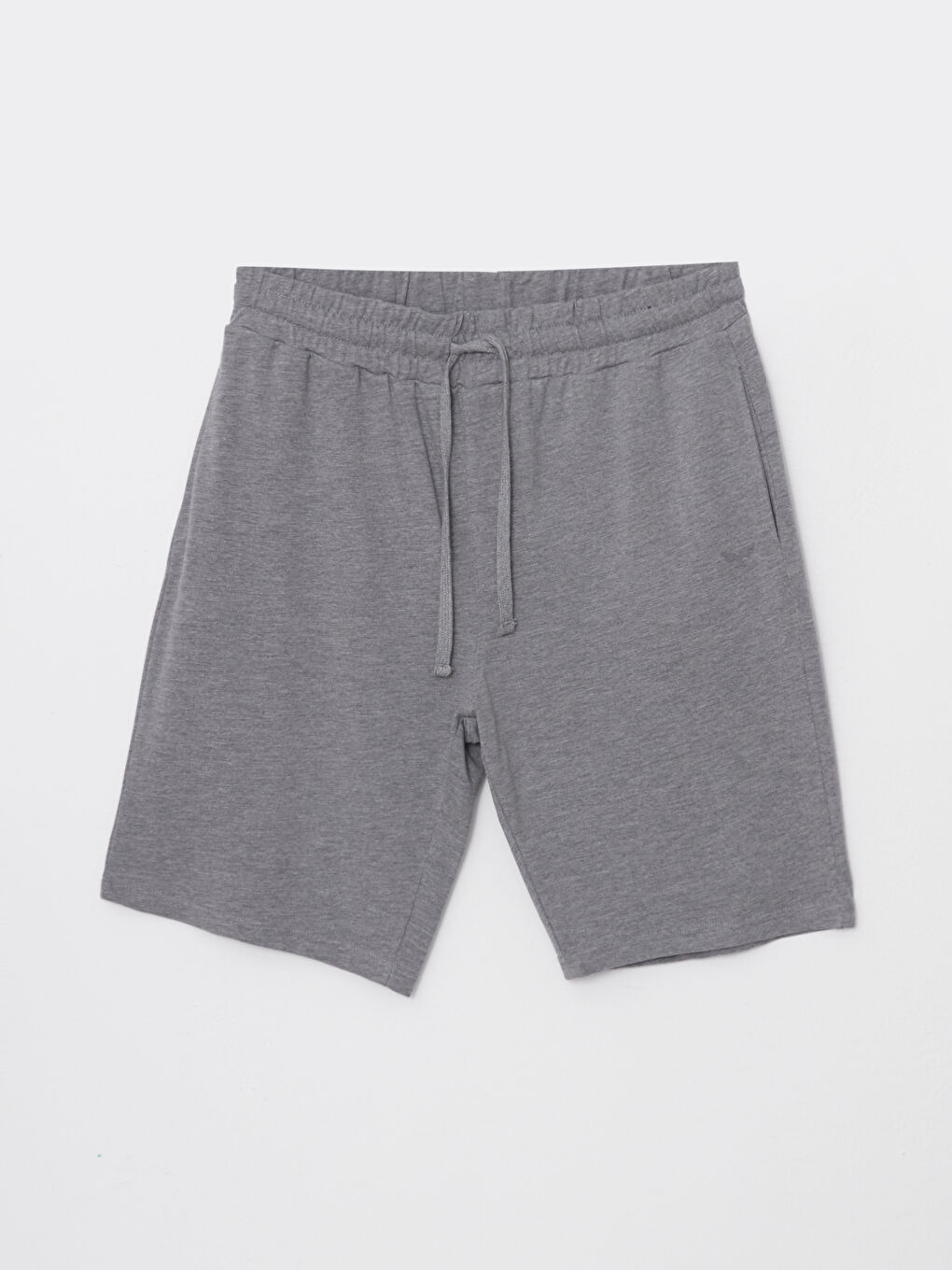 Gri Standart Kalıp Penye Erkek Şort-5