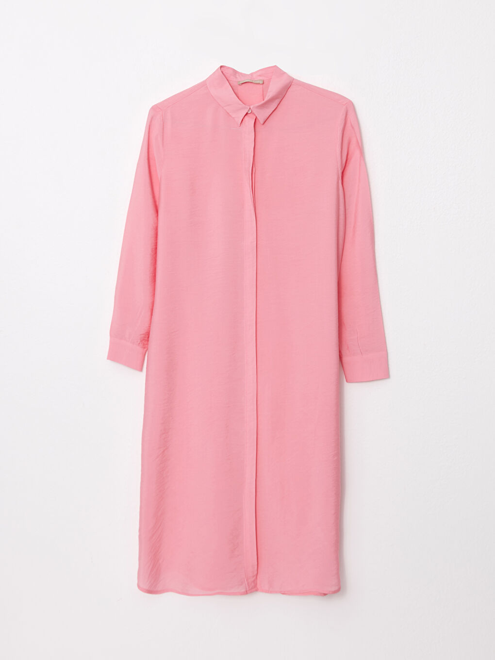 Tunique Chemise Unie à Manches Longues pour Femmes-5