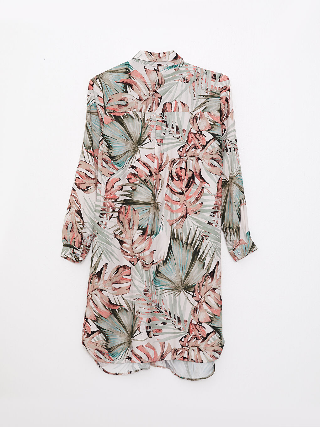 Patterned Long Sleeve Viscose Women's Shirt Tunic -S2HP67Z8-LRJ